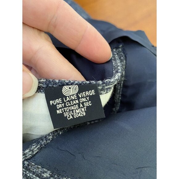 Veraci Vintage Men’s Wool Tweed Blazer Sz S Navy White Classic Academia Grandpa - Picture 5 of 16